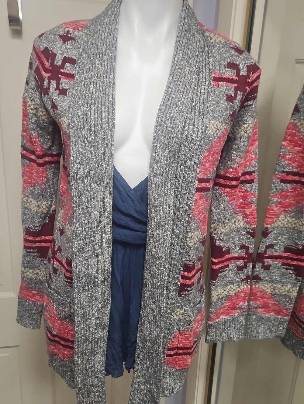 Lucky Brand Sweater With Tribal Aztec Southwest Design